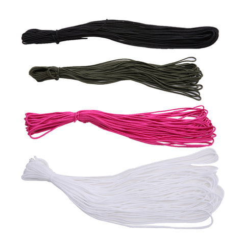 50FT 15M 2mm Diameter One Stand Paracord Parachute Cords Lanyard Rope Rainbow Rope Corde For Camping Climbing Training 4 Colors