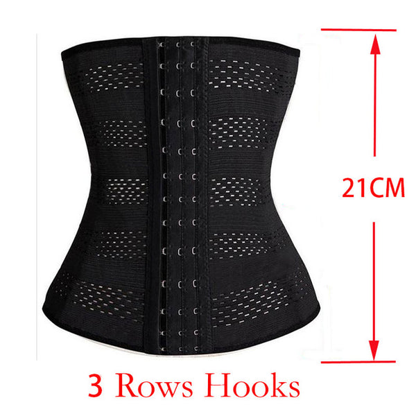 Top Body Shaper Waist Trainer Corset Women Cincher Post-baby Control Underbust Breathable slim Shapewear Hot Belt Black beige