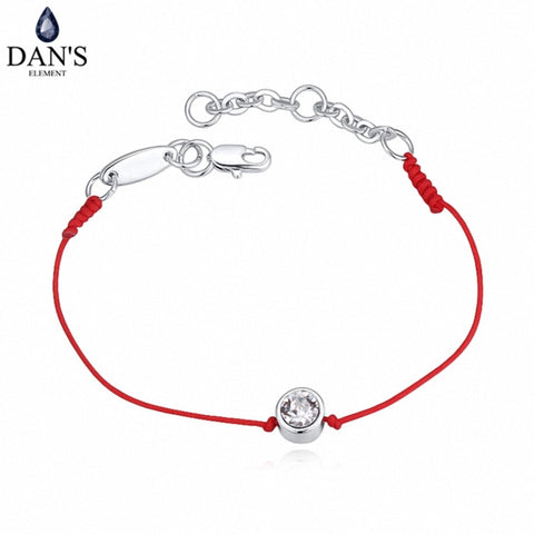 2 Colors Austrian Crystal  jewelry thin red thread string rope Charm Bracelets for women Fashion  summer style 118960