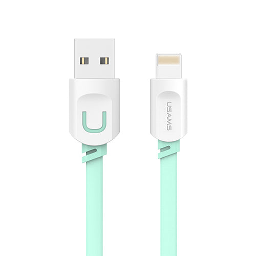 For IPhone Cable IOS 10 9 USAMS 2.1A Fast Charging 0.25m 1m 1.5m Flat Usb Charger Cable For iPhone 7 i6 iPhone 6 6s Cable