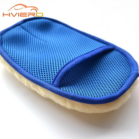 Car styling Soft Wool Car Wash Cleaning Glove Car Motor Motorcycle Brush Washer for Car Care Cleaning Tool Brushes Accessories