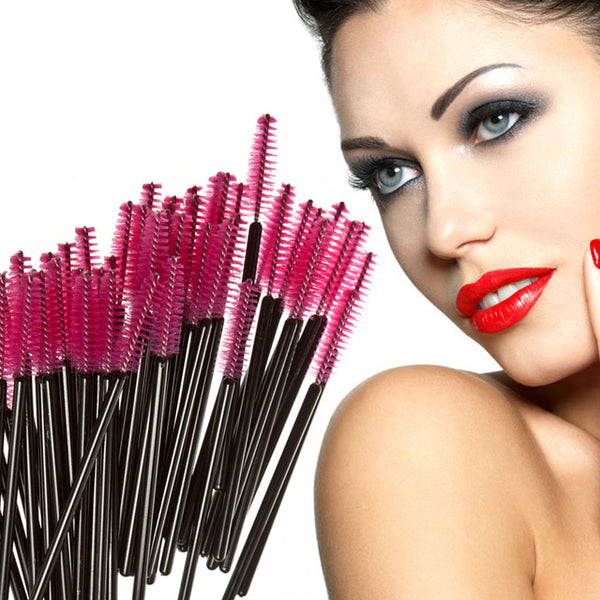 Hot Sale 7color 50PCS/set  Applicator Spoolers Makeup Brush Tool Cosmetic Eyelash Extension Disposable Mascara Wand