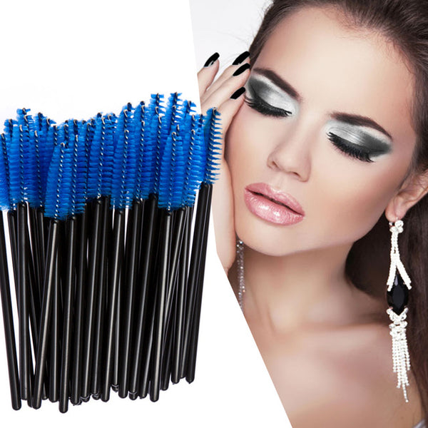 Hot Sale 7color 50PCS/set  Applicator Spoolers Makeup Brush Tool Cosmetic Eyelash Extension Disposable Mascara Wand