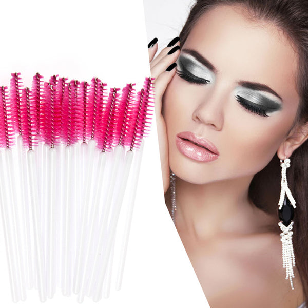 Hot Sale 7color 50PCS/set  Applicator Spoolers Makeup Brush Tool Cosmetic Eyelash Extension Disposable Mascara Wand