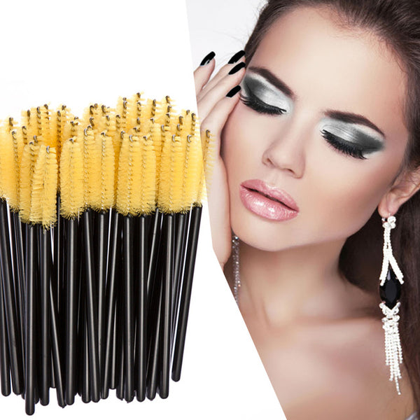 Hot Sale 7color 50PCS/set  Applicator Spoolers Makeup Brush Tool Cosmetic Eyelash Extension Disposable Mascara Wand