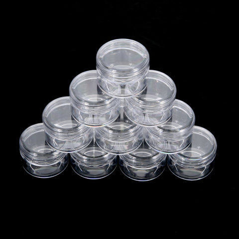 2017 New 10Pcs White Mini Cosmetic Empty Jar Pot Eyeshadow Makeup Face Cream Container #