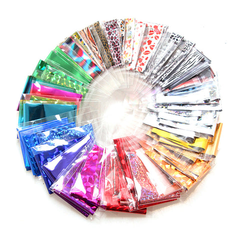 20PCS 4x20cm Mix Color Transfer Foil Nail Art Star Design Sticker Decal For Polish Care DIY Manicures Nail Art Tools