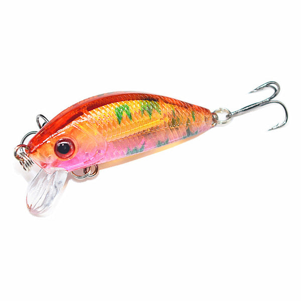 1Pcs 5cm 3.5g Minnow Hard Fishing Lure Artificial Bait 3D Eyes Fishing Pesca Wobblers Japan Mini Crankbait Minnows YR-201