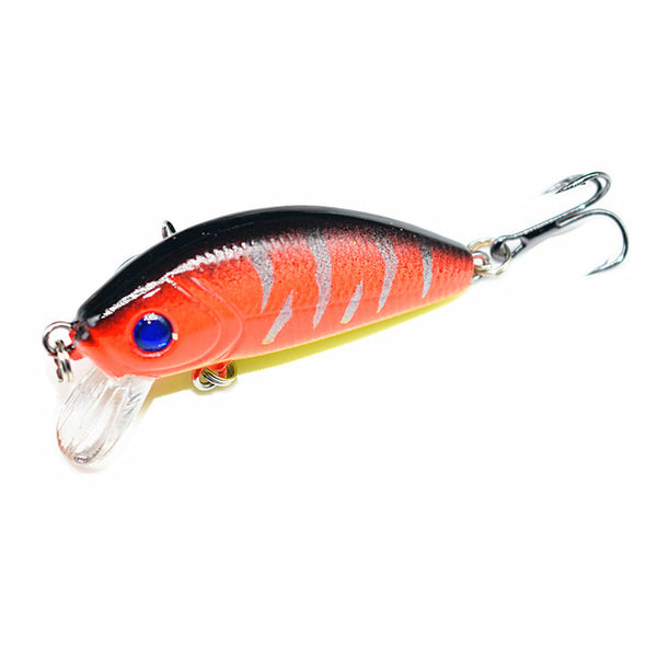 1Pcs 5cm 3.5g Minnow Hard Fishing Lure Artificial Bait 3D Eyes Fishing Pesca Wobblers Japan Mini Crankbait Minnows YR-201