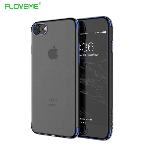 FLOVEME Original For iPhone 7 Plus iPhone 7s Transparent Case For iPhone 6 6S Plus Luxury Phone Cases For iPhone 7 Cover Silicon