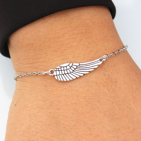 Vintage Wing Peace Dove Cross Owl Heart Feather Bracelets Bangle Men Women Charm Jewelry Girl Punk pulseras Valentine's Day Gift