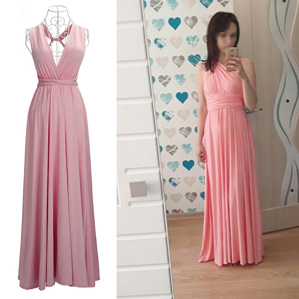 2017 Summer Women Maxi Dress Blue Beach Long Bandage Multiway Convertible Dresses Infinity Sexy Wrap Vestido longo Lady Dress