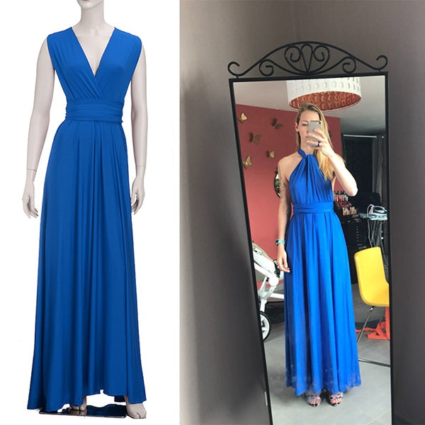 2017 Summer Women Maxi Dress Blue Beach Long Bandage Multiway Convertible Dresses Infinity Sexy Wrap Vestido longo Lady Dress