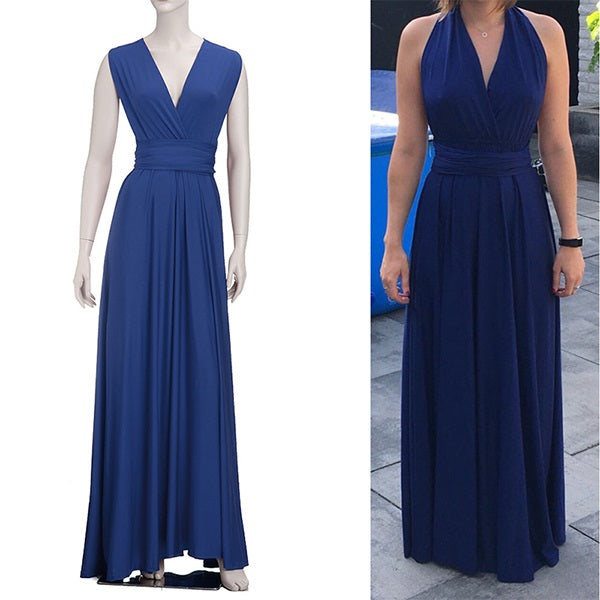 2017 Summer Women Maxi Dress Blue Beach Long Bandage Multiway Convertible Dresses Infinity Sexy Wrap Vestido longo Lady Dress