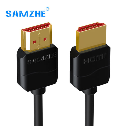 SAMZHE Slim HDMI Cable HDMI to HDMI Cable HDMI 2.0 4K 3D for PS3 Projector HD LCD Apple TV Computer Cables 0.5M 1M 1.5M 2M 3M