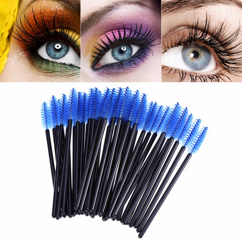 100pcs/lot Disposable Eyelash Brush Mascara Wands Applicator Spoolers Eye Lashes Cosmetic Brushes Set Make up Brushes Maquiagem