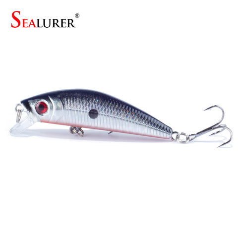 Sealurer Brand Lifelike Minnow Fishing Lure 7CM 8.5G 6# Hooks Fish Wobbler Tackle Crankbait Artificial Japan Hard Bait Swimbait