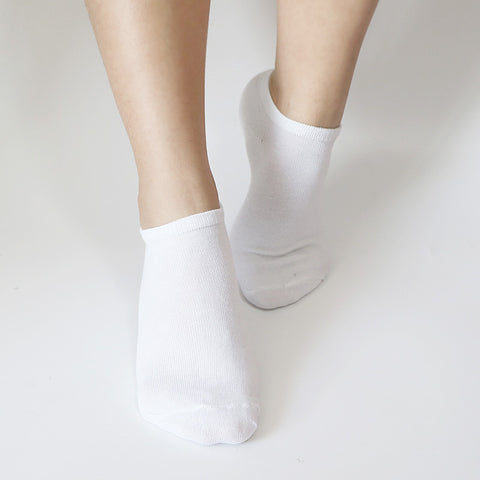 7Pair Women's Socks Summer Solid Thin Short Female Low Cut Ankle Socks Short Ladies Invisible Boat Socks For Women Black White