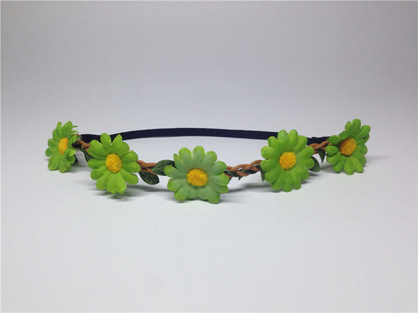 AWAYTR Boho Daisy Hair Bands for Women Hair Accessories New Wreath Headbands Festival Scrunchy Elastic Flower Hair Garland