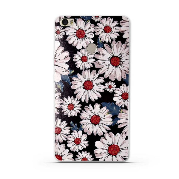 Soft TPU Case for Xiaomi Mi MAX Silicone Cover For Xiaomi Max Luxury Flower Print Phone Case Shell For Xiomi Mi Max MiMax 6.44"