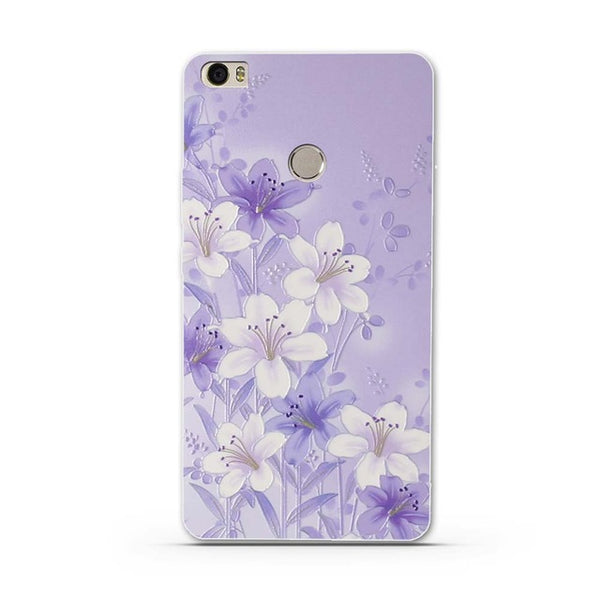 Soft TPU Case for Xiaomi Mi MAX Silicone Cover For Xiaomi Max Luxury Flower Print Phone Case Shell For Xiomi Mi Max MiMax 6.44"