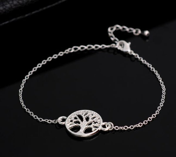 Shuangsho Fashion Link Chain Tree of Life Charm Bracelet for Women Simple Tree Men Bracelets Bangles Party Gift pulseras SL037