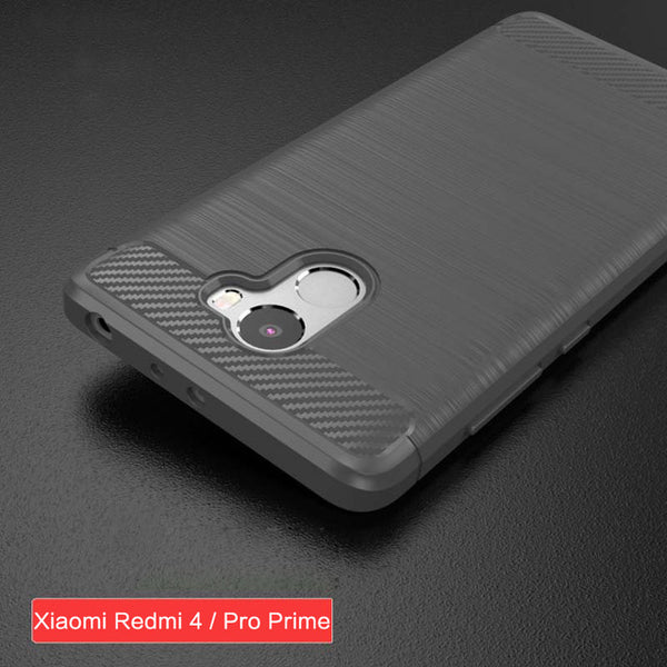 LEPHEE Xiaomi Redmi 4 Pro Case TPU Cover Xiaomi Redmi 4 Prime Cases Silicone Soft Carbon Fiber Full Cover Redmi 4 Global Version