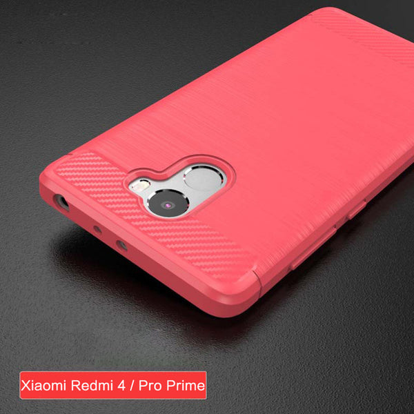 LEPHEE Xiaomi Redmi 4 Pro Case TPU Cover Xiaomi Redmi 4 Prime Cases Silicone Soft Carbon Fiber Full Cover Redmi 4 Global Version