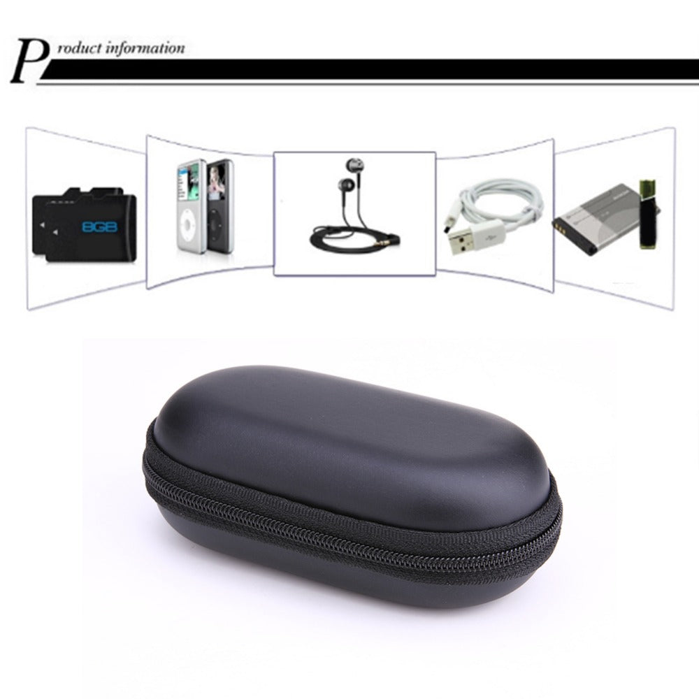 Travel Case Elliptical EVA Storage Cases Portable EVA Headphone Case for Cellphone USB Chargers Cables Headphone Cable Mp3 Mp4