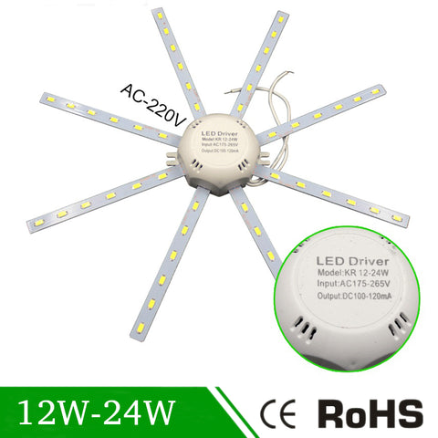 5730 SMD Energy Saving Lamp 12W 16W 24W PCB Board Modified Light Source Ceiling Lamp Tube 220V LED Bulb Plate Octopus Lights