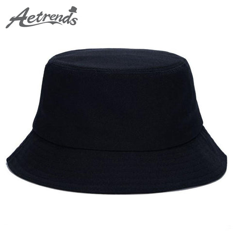 [AETRENDS] 10 Colors !! Solid Color Bucket Hats for Men Panama Women Hat Z-1570