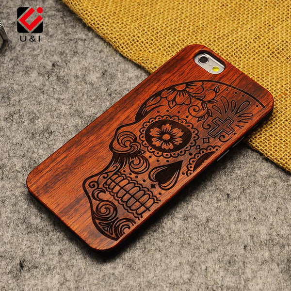 Natural U&I Brand New Wood Phone Case For iPhone 5 5S 6 6S 6Plus 7 7Plus Cover Wooden High Quality Shockproof Protector Coque