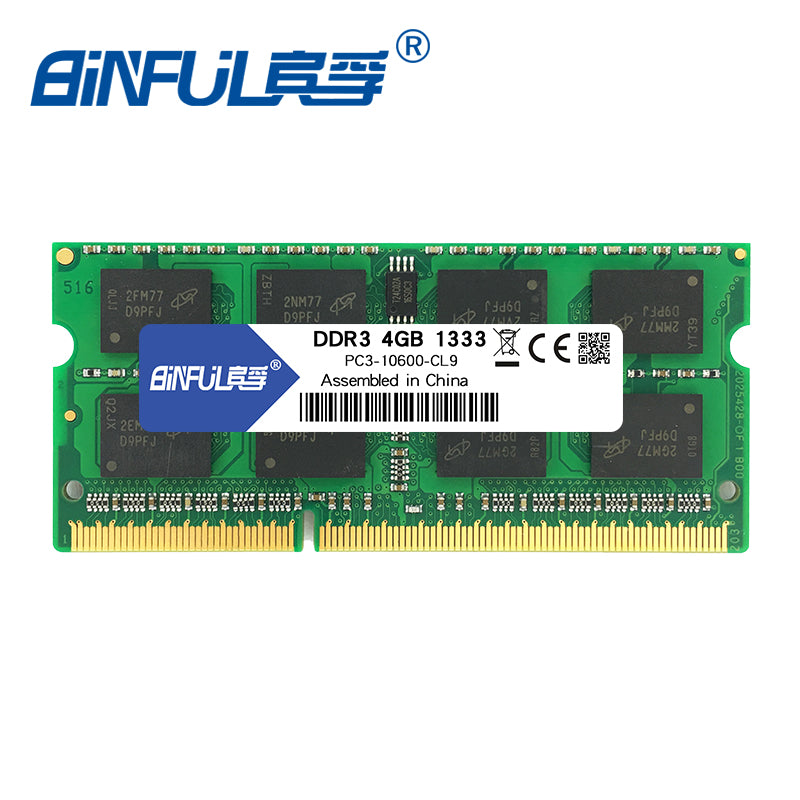 Binful DDR3 2GB/4GB 1066MHz 1333MHz 1600MHz PC3-8500 PC3-10600 PC3-12800 SODIMM Memory Ram memoria ram For Laptop Notebook
