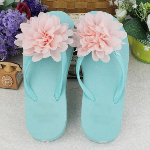women summer outdoor slippers flower flip flops slides house home flipflops platform bow beach sandals flop designer shoes p178