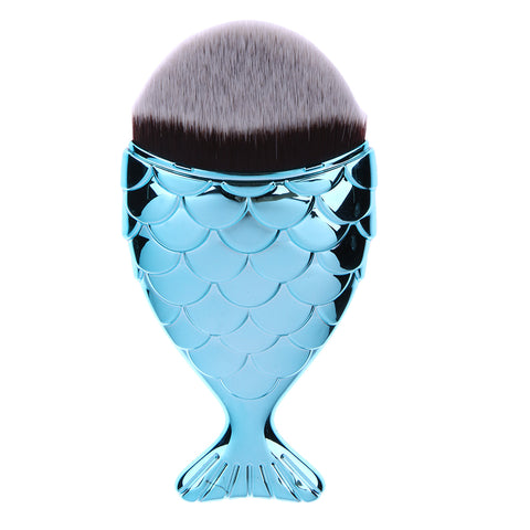 Mermaid Fish Makeup Brush Beauty Powder Foundation Contour Brushes Foundation Powder Blush colorful mermaid makeup brushes