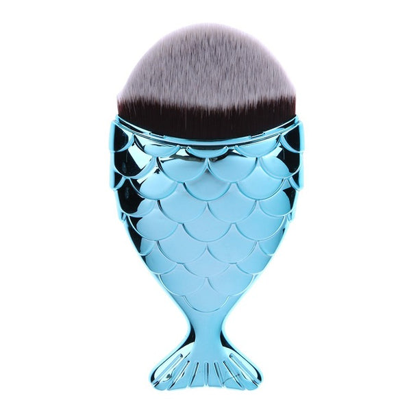 Mermaid Fish Makeup Brush Beauty Powder Foundation Contour Brushes Foundation Powder Blush colorful mermaid makeup brushes