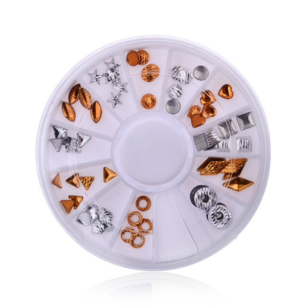 DIY 3D Nail Art Decoration Tips Crystal glitter Nail Rhinestone White AB Acrylic Diamond Drill wheel Accessories