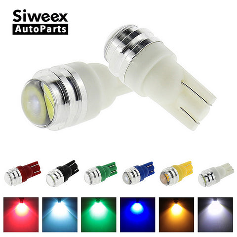 T10 W5W LED Super Bright with Projector Lens 6 colors Light Bulb License Plate Light Lamp DC 12V