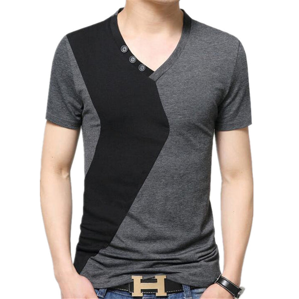 Liseaven Mens V Neck T-Shirts Luxury Casual Slim Fit Stylish Short Sleeve T Shirt Men T-shirt Men Tops M L XL 2XL 3XL 5XL