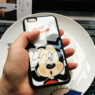 Fashion Cartoon Lovers Mickey Mouse Minnie cover soft TPU silicon Phone case For iPhone 7 SE 5/5s 6 6s 7plus funda Coque cases