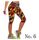 2017 Yomsong Floral Printing Capris Leggings Lady's  Casual Stretched Pants  Elastic Cropped Leggings  Women  Legging RL156