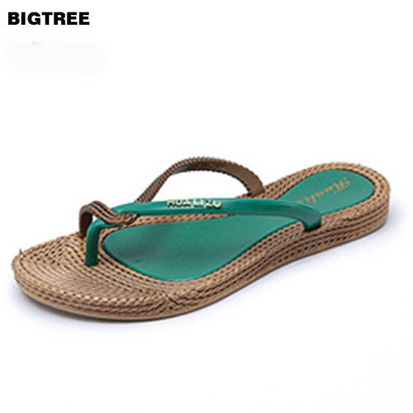 BIGTREE 2017 Summer Style Women Flip Flops Women Sandals  Flip Slippers Beach Shoes 6.7 LAG