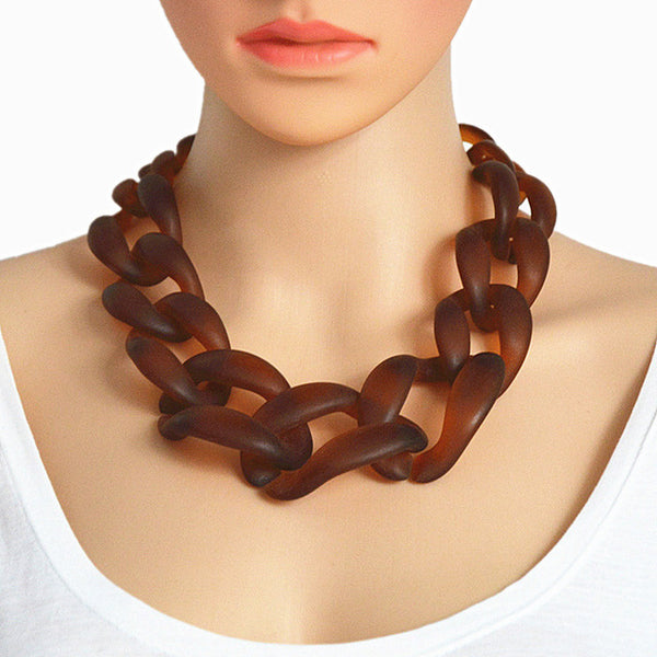 Resin Jewelry Statement Necklace Fashion Punk Big Acrylic Chain DIY Weaving Chain Necklaces & Pendants Women Jewelry Accessories