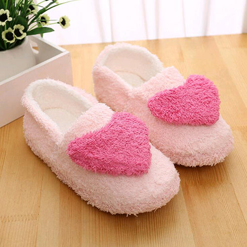Women Love House Slippers 2017 hot  Plush Warm Home Slippers Thermal Indoor Slipper for Autumn Winter Soft Sole Shoes