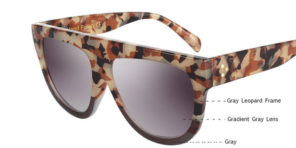 KEHU Woman Flat Top Oversized Sun Glasses Cat Eye Sunglasses Brand Designer oculos De Sol K9250