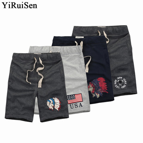 Wholesale S-3XL 100% Cotton YIRUISEN Brand Shorts Men Casual Shorts Boardshorts Short Pants Homme Bermuda Masculina