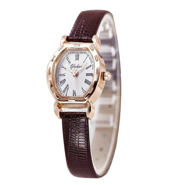 New Brand Luxury Gold Watch Women Watches Ladies Dress Watch PU Leather Quartz Wristwatch reloj mujer saat