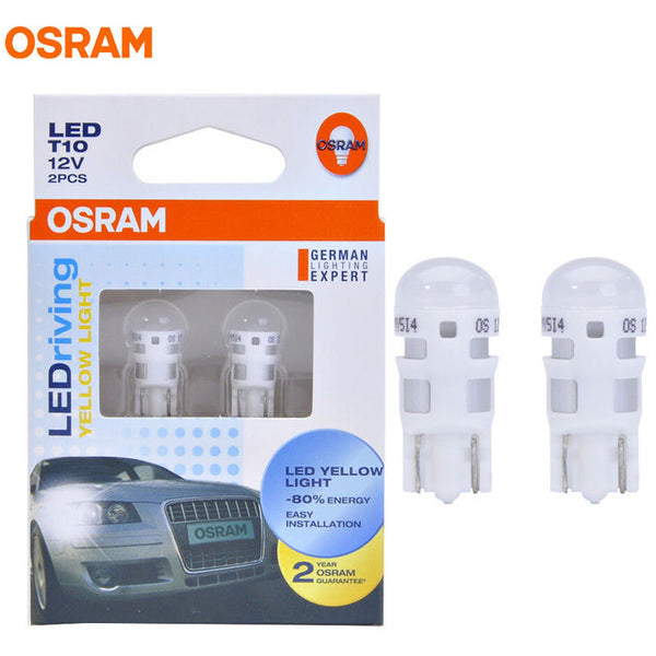 OSRAM T10 2880 W5W 2000K to 8000K 12V 1W LED LEDriving Standard Car Side Marker Lamps Turn Signal Light 2,000h Lifetime