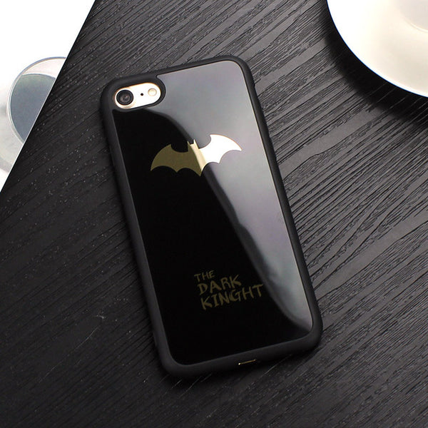 Batman Silicone Soft Phone Case For iPhone 6S 6 Plus Rubber Phone Back Cover For iPhone 7 7 Plus 6 6S Mirror Cases Phone Shell