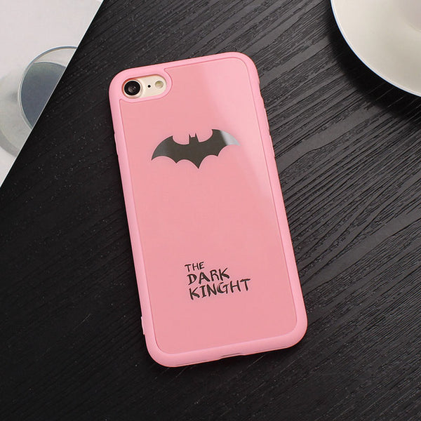 Batman Silicone Soft Phone Case For iPhone 6S 6 Plus Rubber Phone Back Cover For iPhone 7 7 Plus 6 6S Mirror Cases Phone Shell